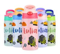 VEELU Borraccia Termica Bambini Personalizzata, Borraccia Personalizzata con Nome Senza BPA, Borraccia Termica Personalizzabile a Prova di perdite Ideale per Scuola, Sport, Casa e Attività all'aperto