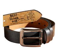 VEELU Cinture da uomo personalizzate come regalo per papà, cintura in pelle con nome personalizzato per uomo, cintura in pelle per marito, padre
