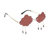 Veemoon 1 Paio occhiali da sole divertenti occhiali da sole per la festa occhiali da sole a forma di nube occhiali da spiaggia occhiali da sole decorativi PC Marrone Colore Casuale