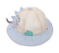 Veemoon 1 Pz Cappello per pescatori di dinosauri da cartone animato divertente che fa i primi passi cappello sole capello per sole cappuccio di protezione solare stoffa Blue