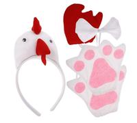 Veemoon 1 Set copricapo animale costume da pollo adulto costume da animale per costume da pollo per Accessori in costume copricapo di animali dei cartoni animati tessuto