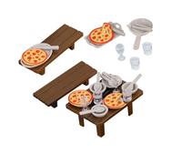 Veemoon 1 Set Cucina giocattolo per mini giocattoli di simulazione della cucina da tavolo per casa delle bambole giocattolo per pizza in miniatura plastica