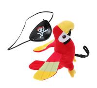 Veemoon 1 set di accessori per pappagalli pirati in peluche e maschera per gli occhi, adorabile per Halloween, per adulti, decorazione per la casa, forniture, decorazioni di compleanno
