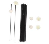 Veemoon 1 Set Diffusore aromaterapia bastoni profumato Naturale Deodorante Fiori di Legno con steli Bastoncini diffusori di Fiori Forniture di aromi per Olio Essenziale Fibra Black