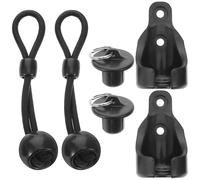 Veemoon 1 set Elastici con Palle e Tappi per Tende Kit Fissaggio per Tende Protezione Antivento per Interni Ed Esterni Alta Elasticità e Durabilità Facile da Installare con Accessori