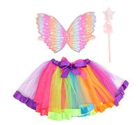 Veemoon 1 Set fata volare Cosplay Costume d'angelo per ala da festa costume decorativo adorabile delle ragazze Stoffa rosa