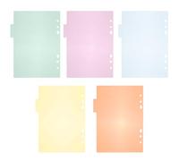 Veemoon 10 Divisori Indice in Plastica Colorati A5 6 Fori 10 Schede Indice Ufficio Multiuso per Raccoglitori Etichette Divisori per Organizzazione Documenti e Catalogazione