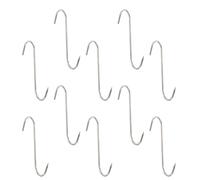 Veemoon 10 Ganci a S in Acciaio Inossidabile per Macellaio Set da 10 Pezzi per Appendere Essiccare e Affumicare Carne e Pollame Ganci Multifunzionali Affilati per Cucina e Barbecue