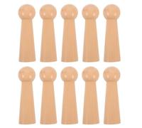 Veemoon 10 ganci in legno da parete - Grucce in legno per cappotti, cappelli, chiavi, appendiabiti rustici da avvitare per camera da letto, cucina, bagno, parete