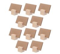 Veemoon 10 Impostati Porta Carte in Legno Rustico per Segnaposto Supporto Numero da Tavolo per Matrimoni Banqueting e Ristoranti Organizer Versatile per Menu e Biglietti da Visita