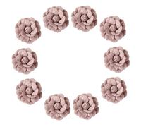 Veemoon 10 Pezzi Accessori Chioma in Microfibra Rosa Fiore di Gardenia per Decorazione Fai da Te di Cappelli e Borse Personalizza Abbigliamento e Artigianato
