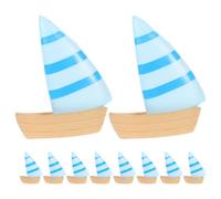 Veemoon 10 Pezzi Barche a Vela Decorative in Miniatura, Accessori Micro-paesaggio Mediterranei in Pvc, Decorazioni da Tavolo Vivide per Casa delle Bambole, Feste a Tema Nautico