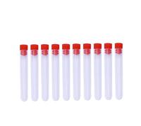 Veemoon 10 Pezzi Bottiglie Colorate Tubi con Coperchi Contenitori Case per Cucire a Aghi Mini Organizzatore di Perline Chiaro Bottiglia Contenitore Sottile Tallone Piccolo