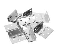 Veemoon 10 Pezzi Cerniere Pieghevoli Tre Lati in Metallo Argento Cerniere Squadra per Porte Armadio e Scatole in Legno Accessori Mobili Facili da Installare e Regolabili