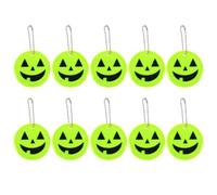 Veemoon 10 Pezzi Ciondolo Riflettente Zucca in PVC per Sicurezza Notturna in Bicicletta, Design Leggero e Portatile, Decorazione Halloween per Zaini e Chiavi