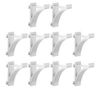 Veemoon 10 Pezzi Clip per Frigorifero in Supporto Ripiano Argento | Kit Design a Coda di Rondine Curva, Facile da Installare, Non Si Deforma