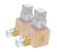 Veemoon 10 Pezzi cuboide cubo di densità di alluminio sfera di rame cubi di densità del metallo cubo di rame cubi di metallo cubi di densità per la scienza cubi di legno Ferro