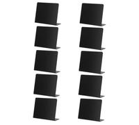 Veemoon 10 pezzi Mini Lavagne Segnaposto PVC Nero Opaco Lavagnetta Cancellabile per Buffet Ristorante Feste e Matrimoni Cartellini Prezzi e Messaggi Multifunzionali Tavolo