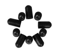 Veemoon 10 Pezzi Protezione per Bacchette Batteria in Silicone Nero 10 Pezzi, Punte Silenziose per Esercitarsi, Copri-protezione Elastica per Testa Bacchetta, Accessori per Percussioni