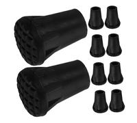 Veemoon 10 pezzi Punte in Gomma Tpr Antiscivolo per Bastoni Trekking e Stampelle Copripunta Protettivi Resistenti all Usura per Piedi Bastone per Escursionismo e Outdoor