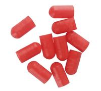 Veemoon 10 Pezzi Punte Silenziose per Bacchette in Silicone Rosso, Set da 10 Copri-punte Elastiche per Esercitarsi, Protezione per Teste Bacchette Riduce Rumore per Batteristi