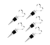 Veemoon 10 Pezzi Tappi Bottiglia Plastica Cuore Tappi Silicone Alimentare Sicuri per Vino Bevande Riutilizzabili per Bar Festa Ristorante