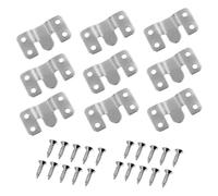 Veemoon 10 Set Ganci da Parete in Acciaio Inossidabile con Design ad Incastro per Appendere Cornici e Mobili, Alta Resistenza con Viti Incluse per Uffici e Gallerie