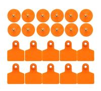 Veemoon 100 Etichette Auricolari in Plastica Arancione per Bestiame, Marchi Auricolari per Maiali e Pecore, Strumenti per Gestione Allevamento e Prevenzione Epidemie, Facili