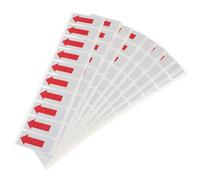 Veemoon 100 Etichette Sigillanti Autoadesive Freccia Rossa 60x25mm per Sacchetti, Adesivi Direzionali Trasparenti per Chiusura Sacchi e Pellicole Protettive, Etichette a Freccia