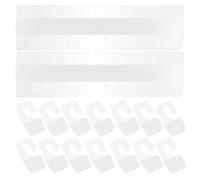 Veemoon 100 Ganci Adesivi Autoadesivi Trasparenti per Espositori Linguette Adesive per Appendere al Muro Supporti per Esposizione Professionale in Plastica per Negozi e Scaffali