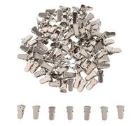 Veemoon 100 Pezzi Clip di carta d'identità morsetti per carichi pesanti clip porta badge sigillatori di sacchetti di snack Silver