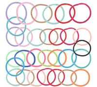 Veemoon 100 Pezzi Elastici per Chioma 4 Mm Resistenti in Poliestere Anelli per Chioma Colorati Assortiti da Donna per Uso Quotidiano e Decorazione Stilosa Colore Casuale