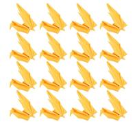 Veemoon 100 Pezzi Gru di Carta Piegate a Mano Gialle 10x10 Cm - Decorazioni Origami per Compleanni, Matrimoni e Battesimi - Centrotavola Fai da Te per Feste e Allestimenti