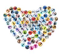 Veemoon 100 Pezzi Occhi di Sicurezza Artigianali in Vetro 10mm, Bulbi Oculari per Lavoretti Fai da Te e Decorazioni Halloween, Accessori per Creazione Bambole e Artigianato Creativo