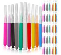 Veemoon 100 pezzi Spazzolini Interdentali Inossidabile e Spazi Tra Denti Ergonomico e Design Compatto per Orale Completa e Uso