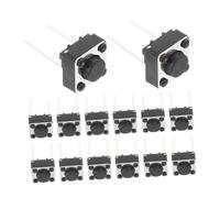 Veemoon 100pezzi Interruttori Tattili in Plastica Pulsante Momentaneo Per Pcb Pulsante Giocattolo Per Breadboard Design Leggero Al Tatto Attivazione Sensibile Installazione Verticale