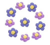 Veemoon 10pezzi Accessori per Fatti Mano Ornamenti Floreali Maglia per Spille e Fermagli Colori Misti per Decorazioni Uniche