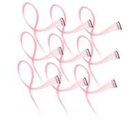 Veemoon 10pezzi Hairpieces Per Ragazze in Fibra Resistente Al Calore Estensione Capelli Dritti e Parrucche Per Look Glamour Rosa