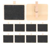 Veemoon 10pezzi Mini Lavagnette Clip Legno Per Foto E Messaggi Molletta Decorativa Per Ufficio E Casa Supporto Note Memo Spazi Ristretti