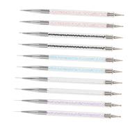 Veemoon 10pezzi Pennelli per Nail Art Doppia Estremità Strumenti per Nail Art Liner per Unghie di Penne per Punteggiatura per Manicure Pennello Sottile per Design di Unghie Strumenti per P