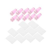 Veemoon 10sets Stampo per Unghie in Silicone Trasparente Kit per Timbri Nail Art con Testina di Stampaggio Cappuccio Protettivo per Pulizia Strumento per Impronte di Unghie per Manicure Fa