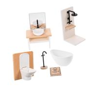 Veemoon 12, Mobili da Bagno in Miniatura Doccia, Lavabo, Vasca e Accessori per Gioco Creativo