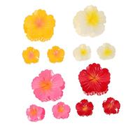 Veemoon 12 Pezzi Clip Capelli Fiore Artiglio Fermagli Plumeria Hawaiani con Colori Gradiente Bianco Giallo Rosa Rosso Accessori Estivi per Donne e Ragazze per Spiaggia e Festa