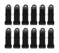 Veemoon 12 Pezzi Clip Coccodrillo Mini in Ferro Nero per Foto e Documenti, Mollette Piccole per Decorazioni Fai da Te e Progetti Craft, Sicure e Resistenti