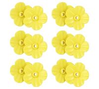 Veemoon 12 Pezzi Fiori in Plastica Gialli per Mangiatoie Colibrì, Facili da Assemblare e Sostituibili, Design Unico a Fiore per Mangiatoio Uccelli da Esterno