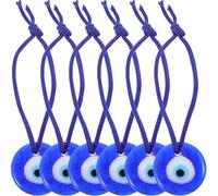 Veemoon 12 Pezzi Pendenti Occhio Turco Blu in Vetro Resistente Decorazioni da Appendere Protezione Malocchio per Casa Ufficio e Auto