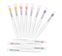 Veemoon 12 pezzi Pennelli per Rossetto in Silicone Portatili con Copertura Antipolvere Piccoli Applicatori Colorati Multiuso per Trucco Labbra Professionale