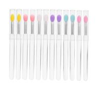 Veemoon 12 pezzi Pennelli Trucco Labbra in Silicone Alimentare con Custodia Protettiva Portapennelli Make Up Portatile per Applicazione Rossetto e Lip Scrub per Trucco Quotidiano e Regalo