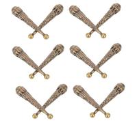 Veemoon 12 Pezzi Punte in Metallo per Cravatta Bolo Terminali Sostitutivi con Vintage Accessori Fai da Te per Collane e Cravatte Design Resistente e Decorativo