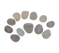 Veemoon 12 Pezzi Sassi di Fiume Naturali 5-8 CM Lisci e Piatti per Dipingere Pietre Artigianali per e Adulti Decorazioni Fai da Te per Giardino e attività Creative Educative